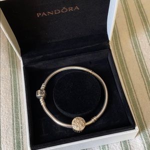 Pandora Silver Bracelet w/family tree charm